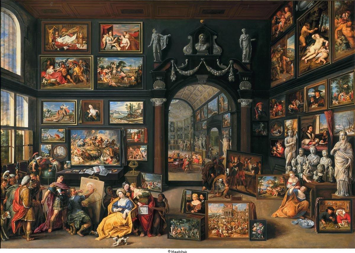 Les tableaux de "chambres d’art" ( Willem van Haecht, "La Galerie de Cornelis van der Geest à Anvers", 1628,)