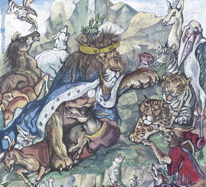 La Fontaine, "Fables", "LES ANIMAUX MALADES DE LA PESTE" (VII, 1)